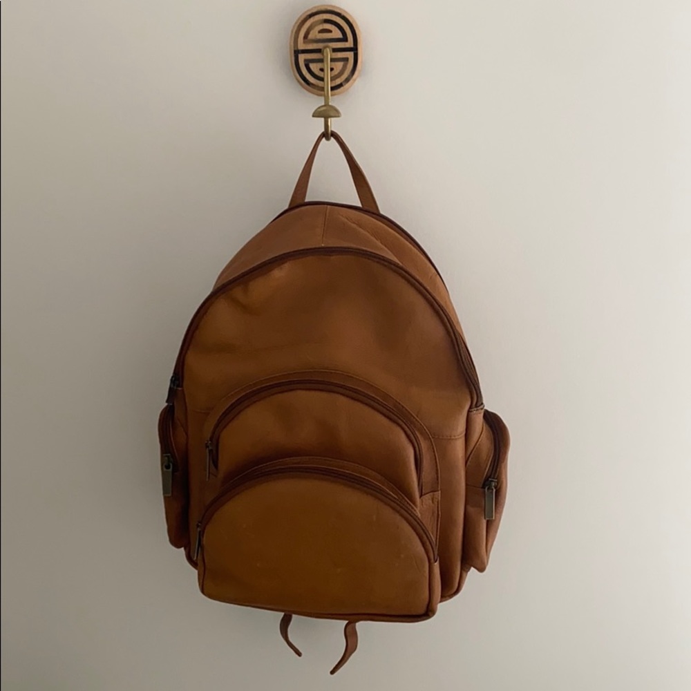Genuine leather backpack